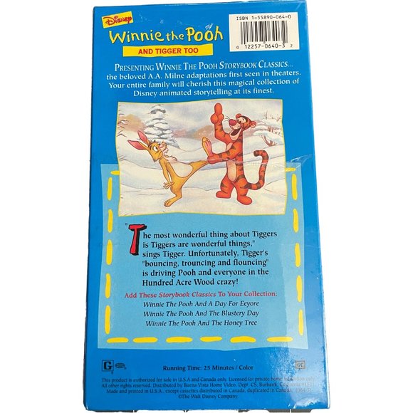Winnie The Pooh and Tigger Too VHS Tape Sealed 1990s Disney - Picture 2 of 7